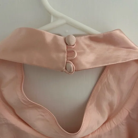 Vintage Pink High Neck Backless Cocktail Dress - Picture 3 of 5